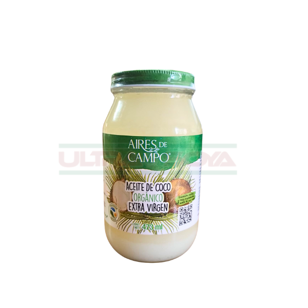 ACEITE DE COCO ORGANICO C/473 ML AIRES DE CAMPO